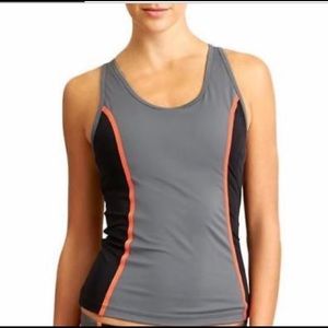 NWT Athleta Welded Tankini Shadow Grey XXS